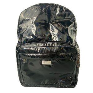 Madden Girl black shiny puffer backpack EUC